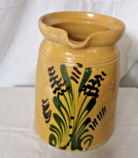 SUPERBE ANCIEN GRAND  POT A LAIT ALSACE  EN  TERE CUITE VERNISSEE   BE