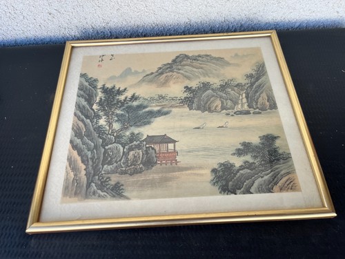 Tableau encadré paysage - -,