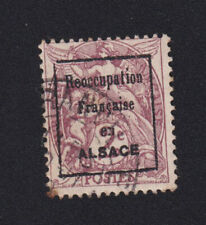 Timbre France Guerre Réoccupation Alsace non émis N° 2B2, 2 c Blanc oblite 2907A