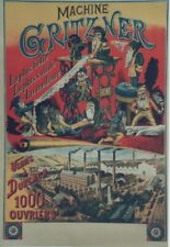 "MACHINE à COUDRE GRITZNER" Affiche originale entoilée  Litho RILLE  70x100cm