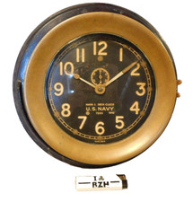 U.S. NAVY - TRES BELLE HORLOGE  DECK CLOCK mark I - DATEE 1940 - à voir ... #.2