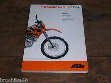 MANUEL D UTILISATION ET D ENTRETIEN KTM 625 SXC 2004 Owner's Handbook 625SXC
