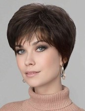 Perruque Femme Marron Brune Wig Synthétique Courte Pixie - Kit Complet Pro