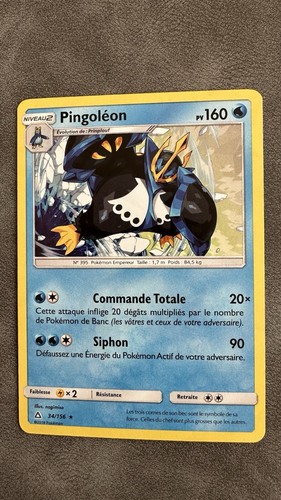 Carte pokémon pingoléon - carte,