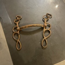 Ancien mors de bride en fer forgé (Cheval, équitation, cavalerie)