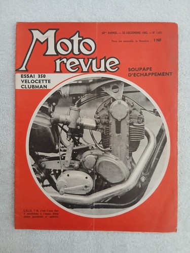 Moto revue 1621 12 1962 - n°1621, 22/12/1962