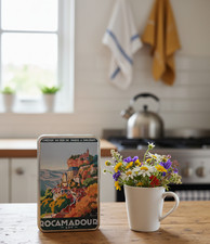 Boîte en Métal Vintage Chemin de Fer Paris à Orléans - Rocamadour Lot - Affiche