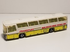 Autocar NEOPLAN Majorette 1/87 N°373 jaune-blanc Frankfurt-Bern-Roma