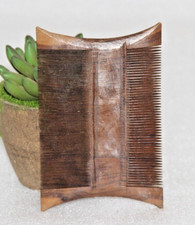 1930s Vintage Tribal Lady Marron en Bois Peigne Meuble-Lavabo Fait Main Original