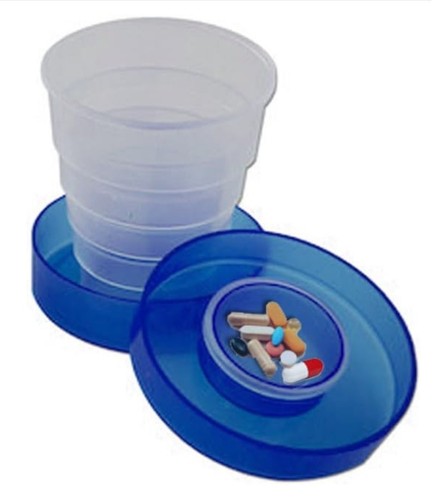 Verre pliable avec récipient - verre,