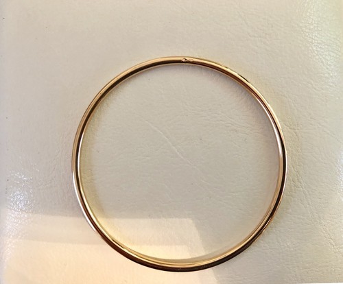 Bracelet jonc massif rose - jonc, or