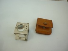 Ancienne mini loupe pliante ROTO compte fil avec son étui , bijoutier ,horloger