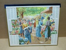 CALENDRIER DES POSTES illustré année 1923 Marché aux fleurs AIX LES BAINS