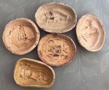 5 Anciennes Formelles En Majolique Sicilienne De Caltagirone Fin 1800