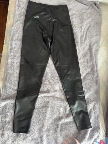 Black latex pants women