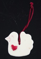 Ceramic White Chicken Bird