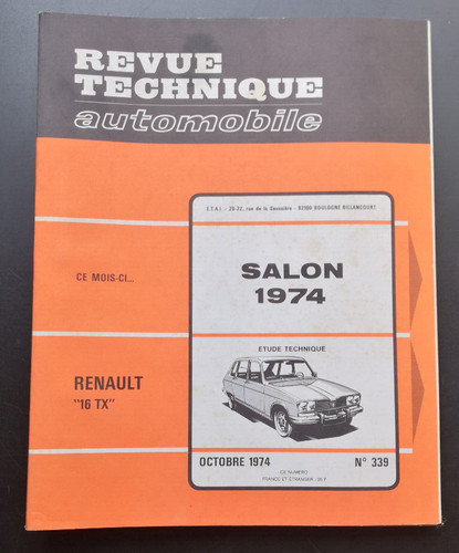 Revue technique renault tx - technique,