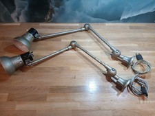 Lot 2 Belles et Ancienne lampe d'atelier verte articulée LUMINA Style Jielde