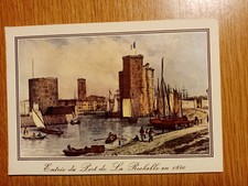 Carte Postale - La Rochelle - Gravure, Entrée du port en 1840
