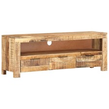 Bois de Manguier Brut Meuble TV 110x30x40 cm Centre de Divertissement vidaXL