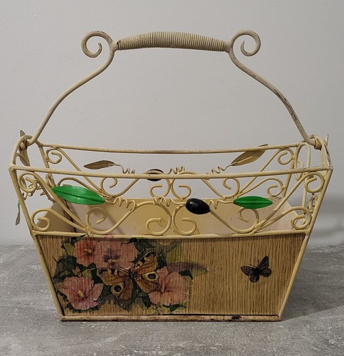 Panier fleurs fer - de,