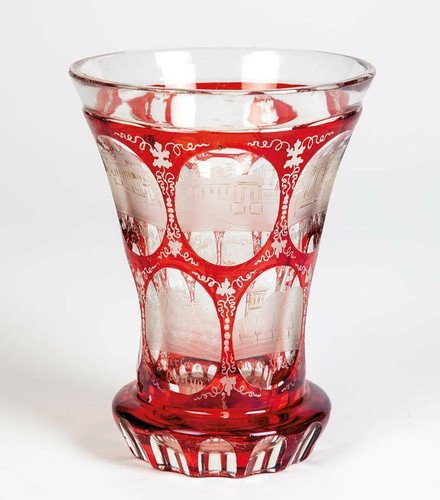 Biedermeier gobelet avec vue - biedermeier,