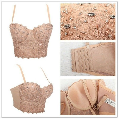 Haut bustier dentelle perles - haut,