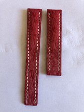 Breitling Bracelet cuir rouge