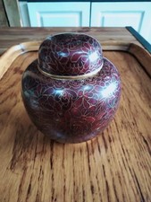 Pot à Gingembre Émail Cloisonné et Doré, Decoration Florale 