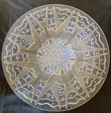 Pierre D'avesn superbe coupe verre opalescent Art Deco hirondelles