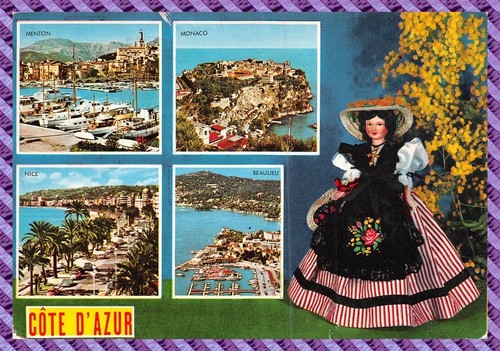 Carte postale côte azur - carte, d'