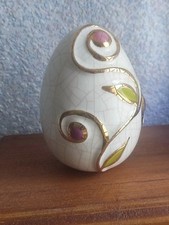 EMAUX DE LONGWY OEUF série glycine cabochons et arabesques platine