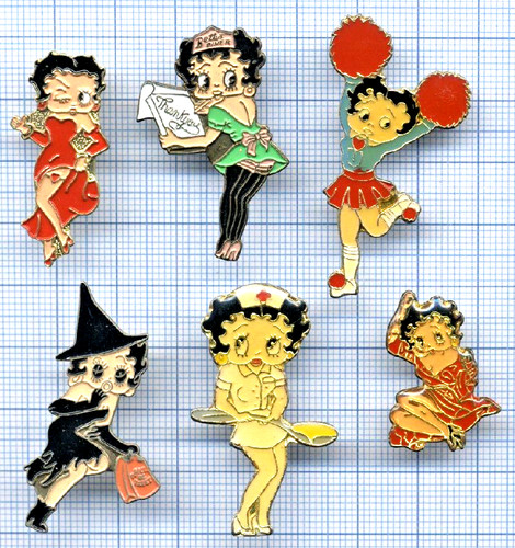 Lot pin betty boop - betty,