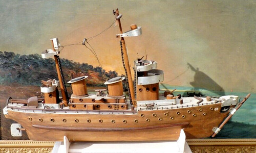 Ancienne maquette bateau - ancienne,