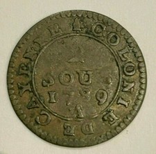 LOUIS XVI - 2 sous de CAYENNE