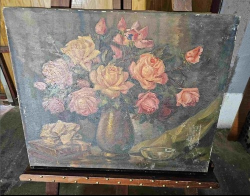 Tableau ancien huile nature - tableau,