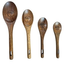 Lot de 4 Cuillères à Mesurer en Bois pour la Cuisson, Cuillère à Assaisonne1776