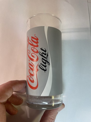 Verre coca cola light gris - verre,