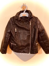 Veste noire enfant Zara, collection Byker. 3/4 ans