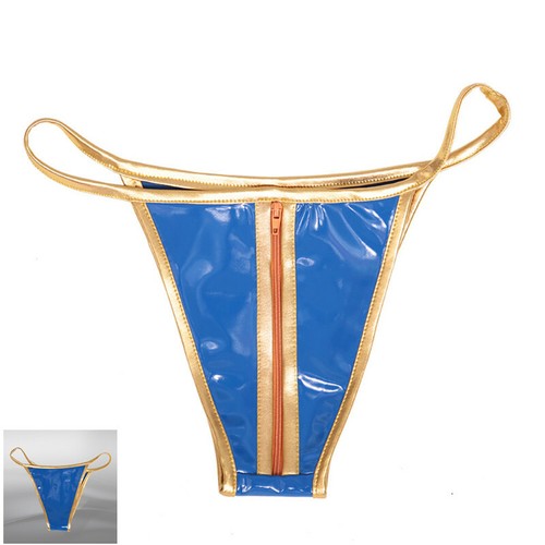 String tanga faux - faux, cuir
