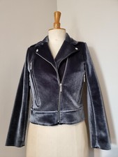 CAMAIEU : PERFECTO EN VELOURS LUISANT GRIS SOURIS EXCELLENT ETAT 