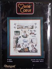 § ancien kit broderie point compté MARIE COEUR MARGOT la chasse - 45 x 50 cm