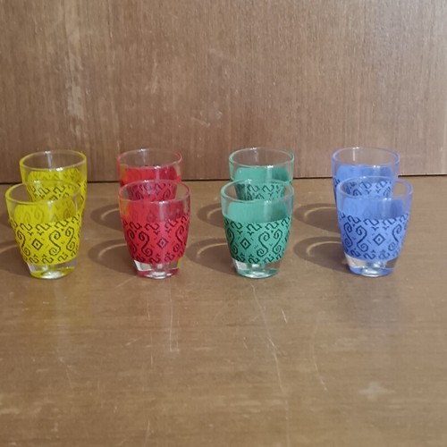 Verres liqueurs bleu - verres, À