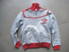 Sweat Club Adidas années 80'S Gris et rouge survêtement Enfant taille 12 ans
