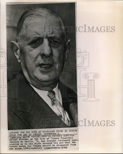 1962 press photo - press, de