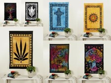 Tapisserie Mandala Indien Tenture Murale Décor Hippie Bohème Double Affiche Neuf