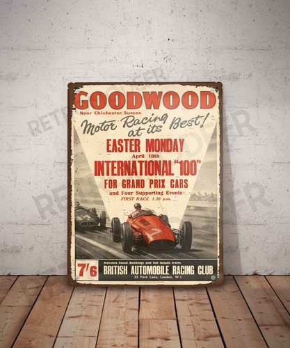 Plaque métal vintage goodwood - métal,