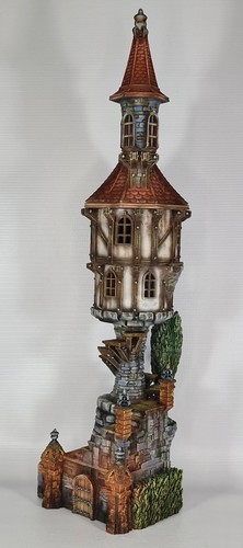 Printed wizard tower 28mm - 3d,