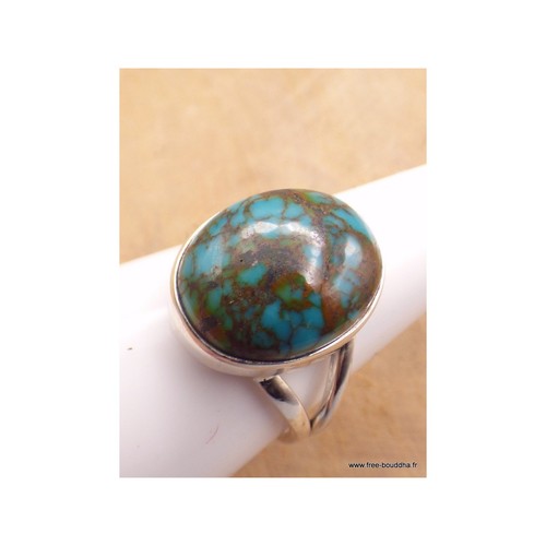 Bague turquoise tibet ovale - bague, du