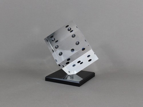 Lucite dice sculpture - dice,